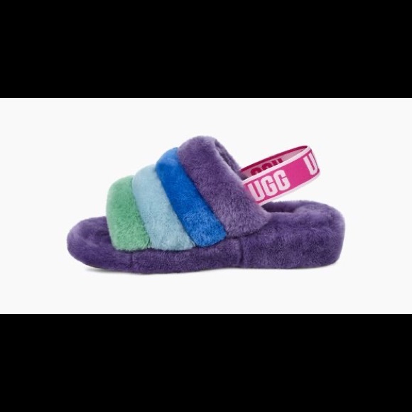Ugg Pride Fluff Yeah Wedge Slide with Elasticated Strap - Picture 11 of 16
